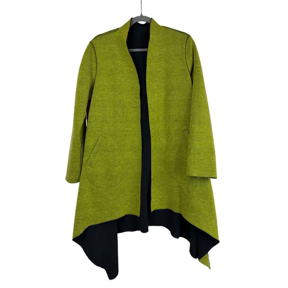 Great Cavalier Black and Green Reversible Jacket with Pockets Size M
